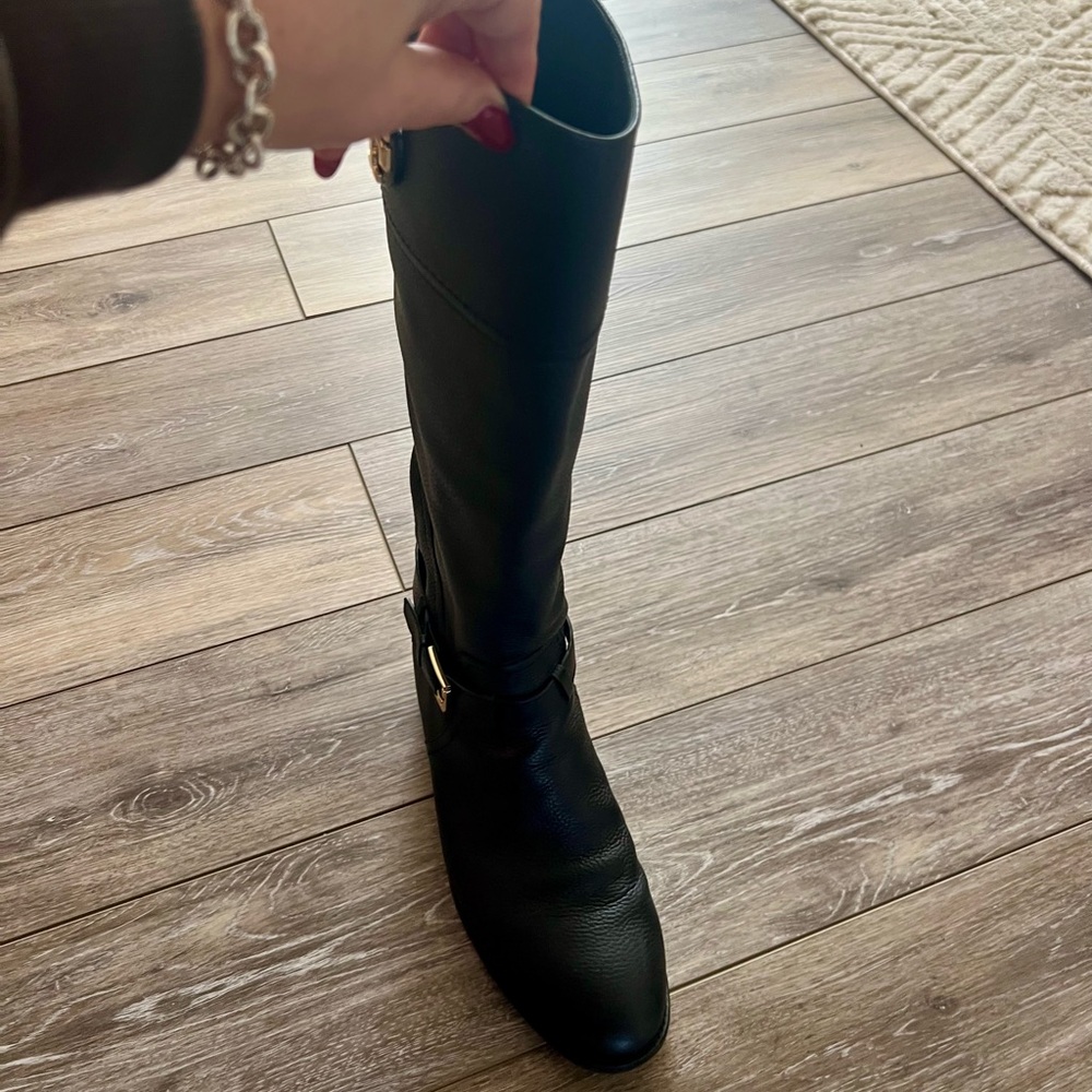 Tory Burch Black Leather Riding Boots - Picture 4 of 4
